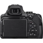 Back view of a Nikon DSLR camera body with controls and screen.