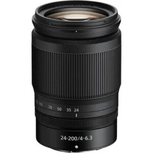 Nikon Z 24-200mm f/4-6.3 lens for mirrorless cameras, ideal for versatile photography.