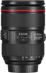 Canon 24-105mm IS II lens, ideal for versatile photography, available at Camix camera shop UK.