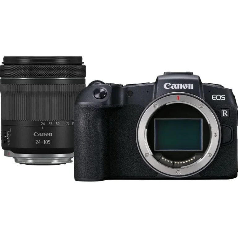 Canon EOS RP with RF 24-105mm lens, available at Camix UK camera shop.