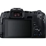 Back view of Canon EOS RP with RF 24-105mm lens, digital mirrorless camera.
