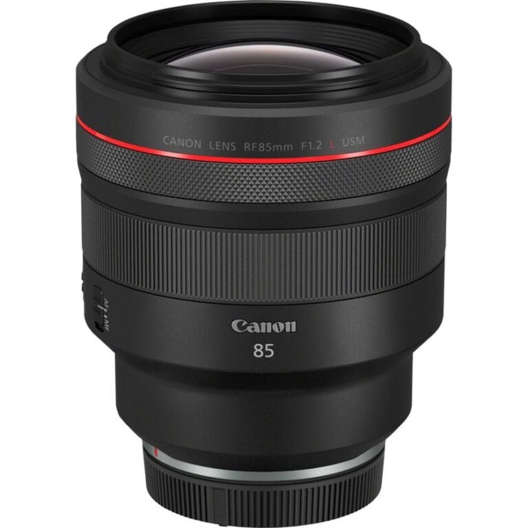 Canon RF 85mm f/1.2L USM lens for professional photography.