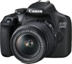 Canon EOS 2000D DSLR camera with 18-55mm lens, ideal for photography enthusiasts.