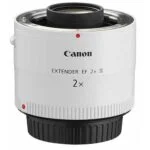 Canon Extender EF 2x III lens accessory for DSLR cameras, enhancing zoom capabilities.