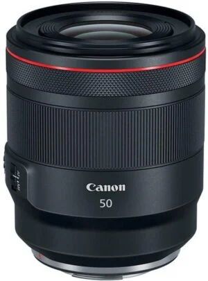 Canon RF 50mm f/1.2 lens for mirrorless cameras, available at Camix UK.