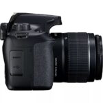Canon EOS 4000D DSLR with 18-55mm lens, ideal for photography enthusiasts in the UK.