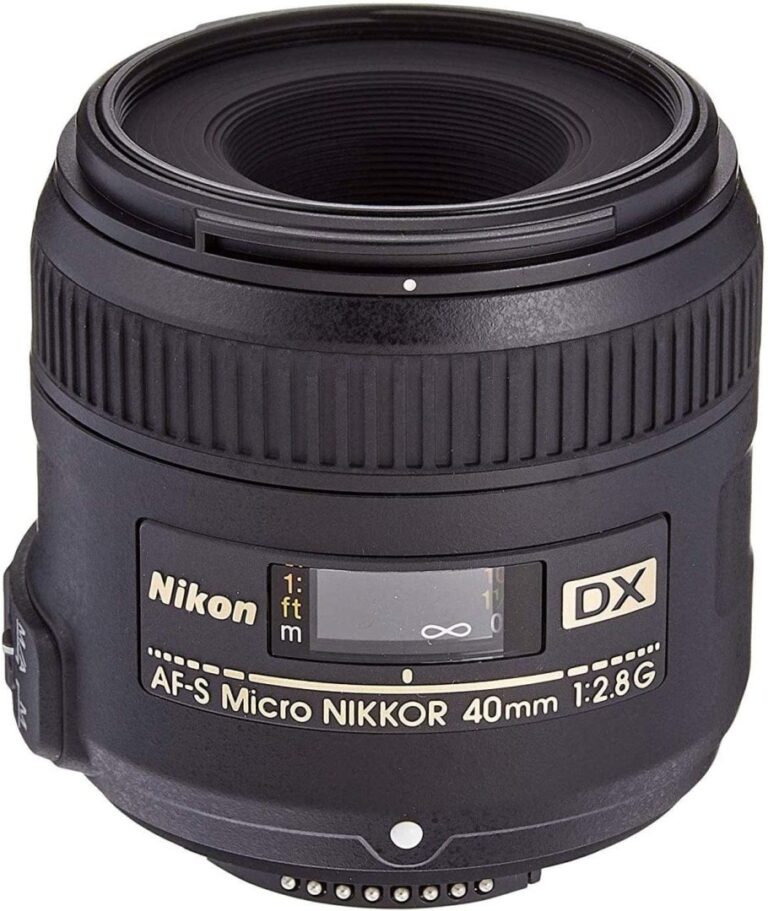 Nikon AF-S 40mm Micro f/2.8 DX G Lens for macro photography.