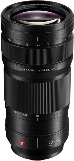 Panasonic 70-200mm f4 lens for mirrorless cameras, ideal for professional photography.
