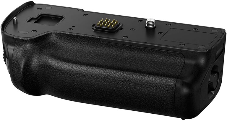 Panasonic DMW-BGGH5 battery grip for GH5 camera, enhances photography equipment.