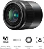 Panasonic Lumix G Macro 30mm f2.8 lens for Micro Four Thirds cameras.