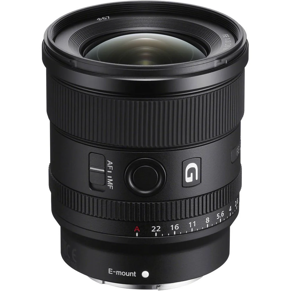 Sony FE 20mm f1.8 G Lens 1 Sony FE 20mm f/1.8 G lens for E-mount cameras, ideal for wide-angle photography.