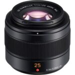 Panasonic 25mm f/1.4 lens for Micro Four Thirds cameras, ideal for photography enthusiasts.