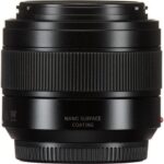 Black camera lens with nano surface coating, ideal for photography enthusiasts.