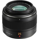 Panasonic Lumix 25mm f/1.4 lens for Micro Four Thirds cameras.