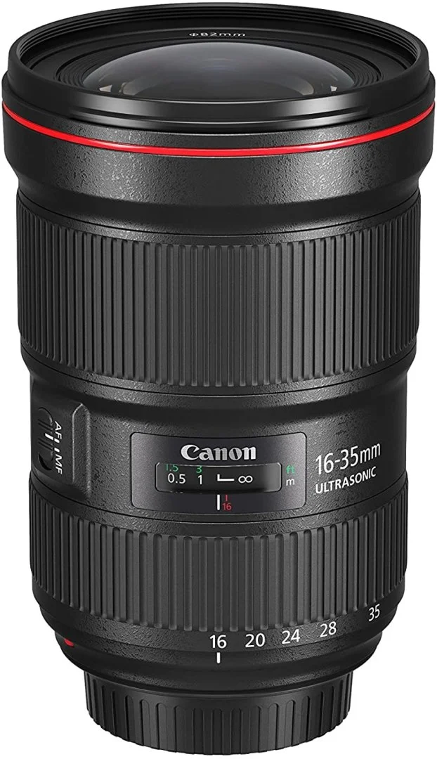 Canon EF 16-35mm III USM Lens, ideal for wide-angle photography.