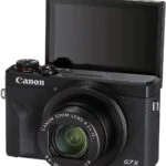 Canon Powershot G7 X Mark III digital camera with flip-up screen.