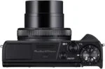 Top view of Canon PowerShot G7 X Mark III digital camera with extended lens.