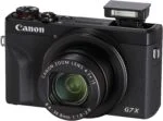 Canon Powershot G7 X Mark III digital camera with zoom lens and pop-up flash.