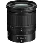 Nikon NIKKOR Z 24-70mm f/4 S lens for mirrorless cameras, ideal for versatile photography.