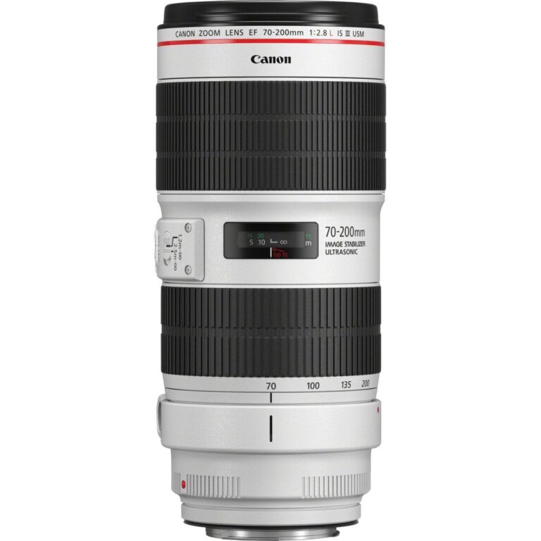 Canon EF 70-200mm f/2.8L IS III USM lens, professional telephoto zoom lens for Canon cameras.