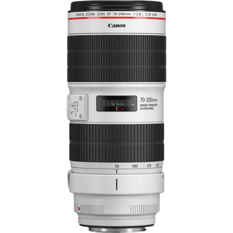 Canon EF 70-200mm f/2.8L IS III USM lens, professional telephoto zoom lens for Canon cameras.