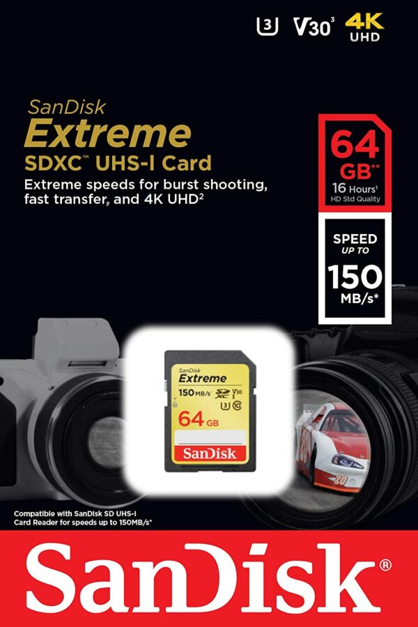 SanDisk Extreme® 64GB  SDXC™ UHS-I CARD 150MB/s