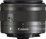 Canon 15-45mm lens for mirrorless cameras, ideal for photography enthusiasts.