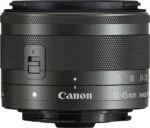 Canon 15-45mm lens for mirrorless cameras, ideal for photography enthusiasts.