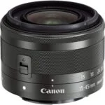 Canon 15-45mm lens for mirrorless cameras, available at Camix UK.
