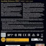 SanDisk Extreme PRO 1TB SDXC UHS-I memory card packaging with speed and performance details.