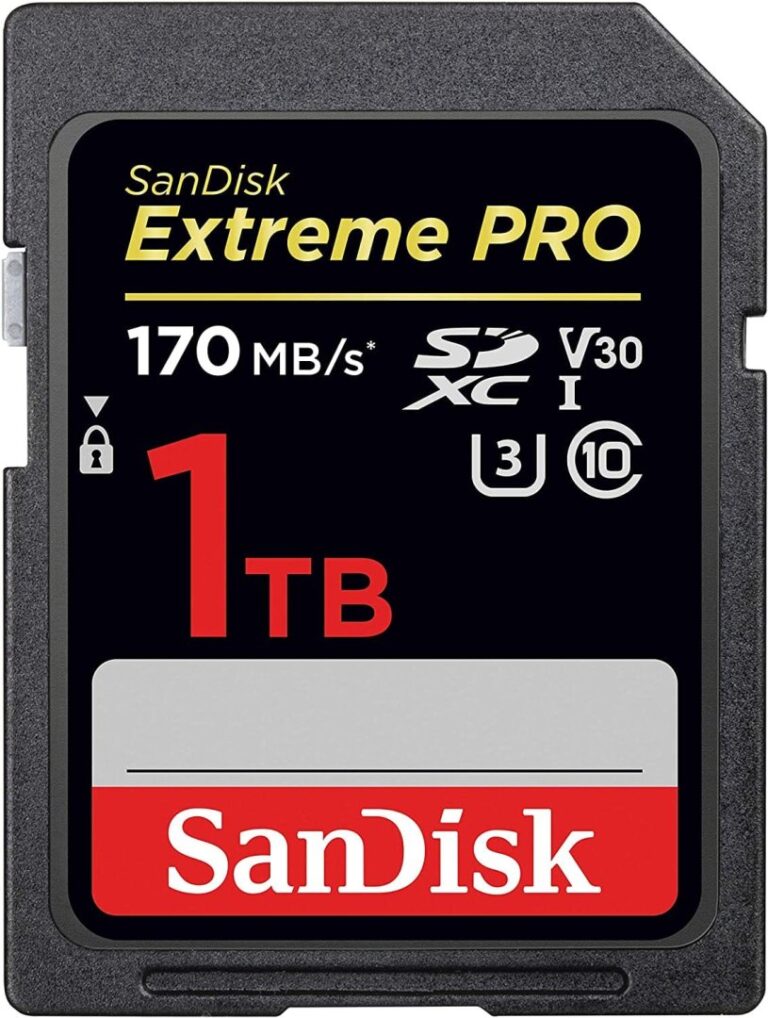 SanDisk 1TB Extreme PRO SD card for high-speed photography and video.