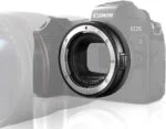 Canon EF-EOS R Ring Adapter for camera lens compatibility.