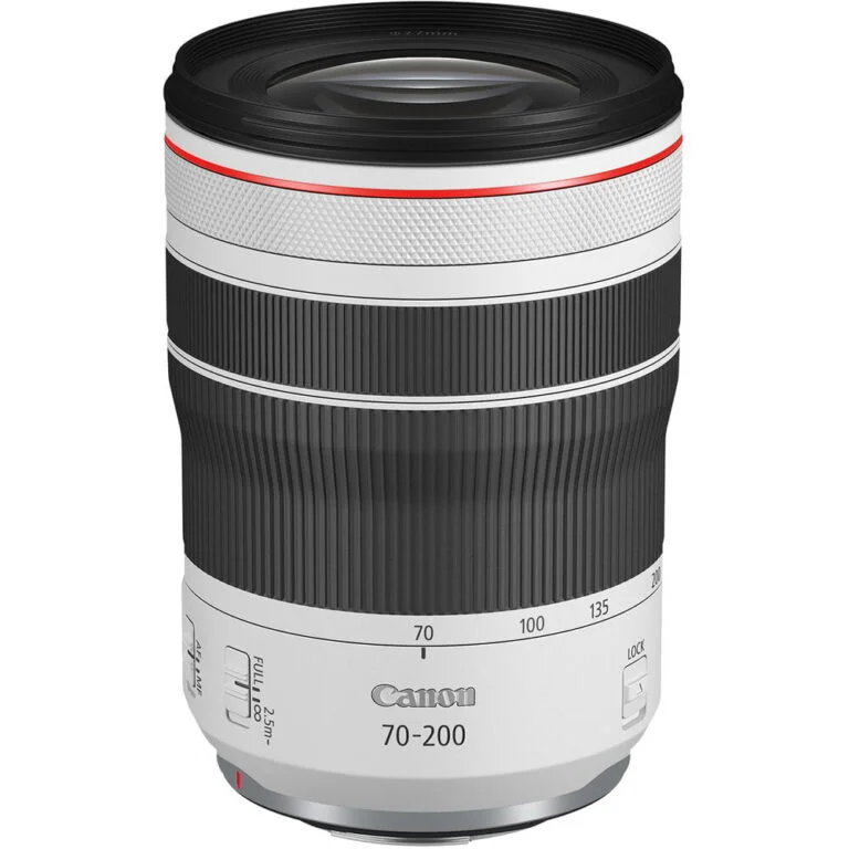 Canon RF 70-200mm F4L IS USM lens for professional photography.