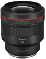 Canon RF 85mm f/1.2 DS lens for mirrorless cameras, ideal for portrait photography.