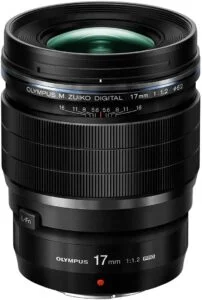 Olympus M.Zuiko Digital ED 17mm f1.2 PRO Lens for Micro Four Thirds cameras.