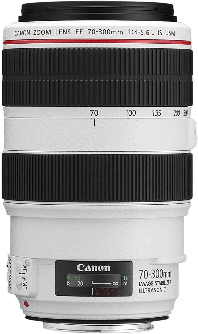 Canon EF 70-300mm f/4-5.6L IS USM lens, ideal for professional photography.