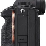 Side view of Sony Alpha 1 camera body, full-frame mirrorless, available at Camix UK.