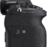 Side view of Sony Alpha 1 camera body with textured grip, available at Camix UK.