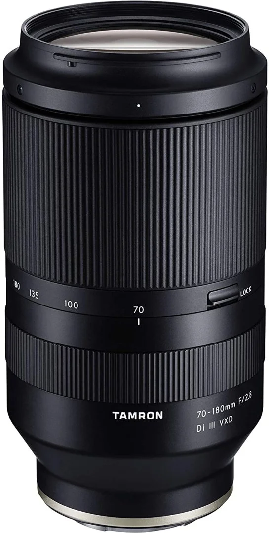Tamron 70-180mm f/2.8 Di III VXD lens for Sony E mount cameras.