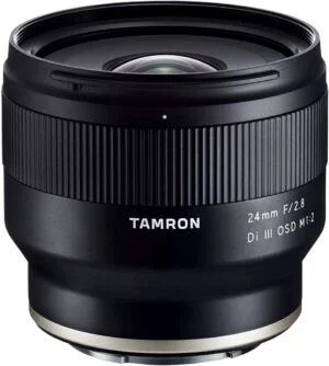 Tamron 24mm F2.8 Di III OSD lens for mirrorless cameras.