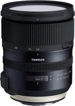 Tamron SP 24-70mm f/2.8 Di VC USD G2 lens for DSLR cameras.