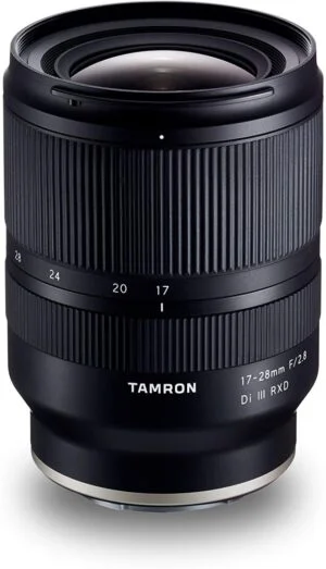 Tamron 17-28mm f/2.8 Di III RXD lens for Sony E mount cameras.