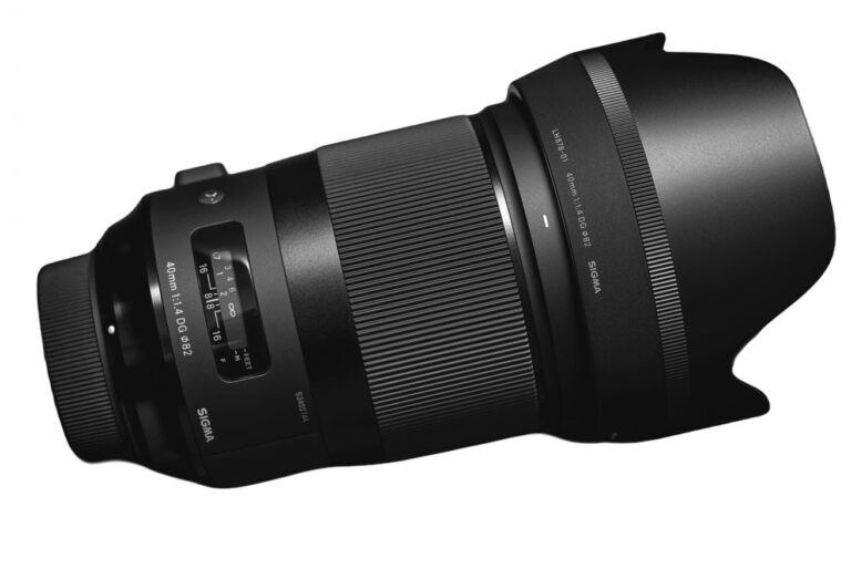Sigma 40mm F1.4 DG HSM lens for professional photography, available at Camix UK.