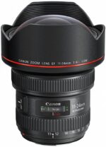 Canon EF 11-24mm f/4L USM lens, ideal for wide-angle photography.