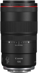 Canon RF 100mm f/2.8L Macro IS USM lens for professional photography.