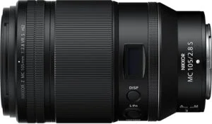 Nikon NIKKOR Z MC 105mm f/2.8 VR S lens for macro photography.