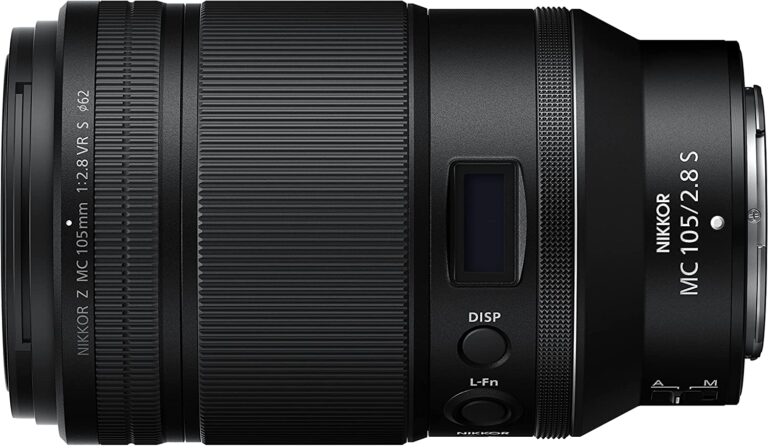 Nikon NIKKOR Z MC 105mm f/2.8 VR S lens for macro photography.