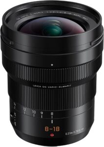 Panasonic Leica DG Elmarit 8-18mm f/2.8-4.0 Asph lens for Micro Four Thirds cameras.