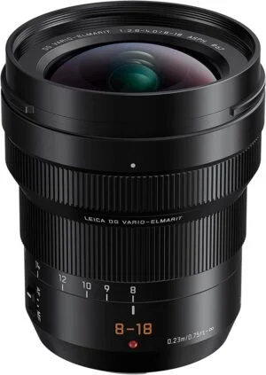 Panasonic Leica DG Elmarit 8-18mm f/2.8-4.0 Asph lens for Micro Four Thirds cameras.