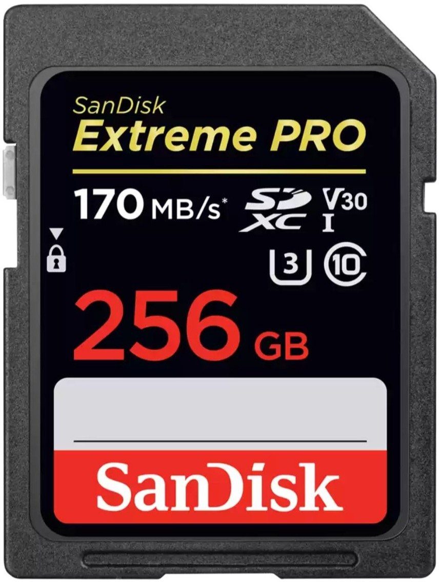 SanDisk 256GB Extreme PRO V30 SD Card (SDXC) - 170MB/s